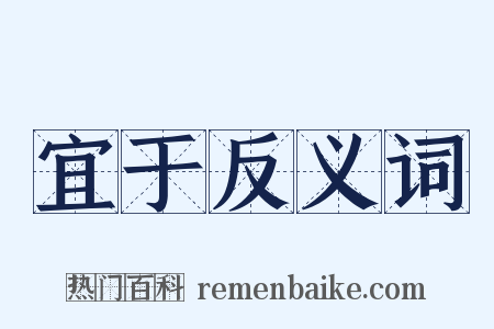 宜于反义词是什么意思的图片